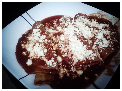 Enchiladas with Doble creama cheese