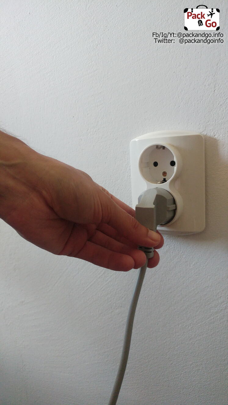 unplugging a plug