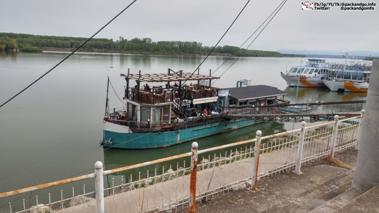 boat restaurant on Danube river, Vidin