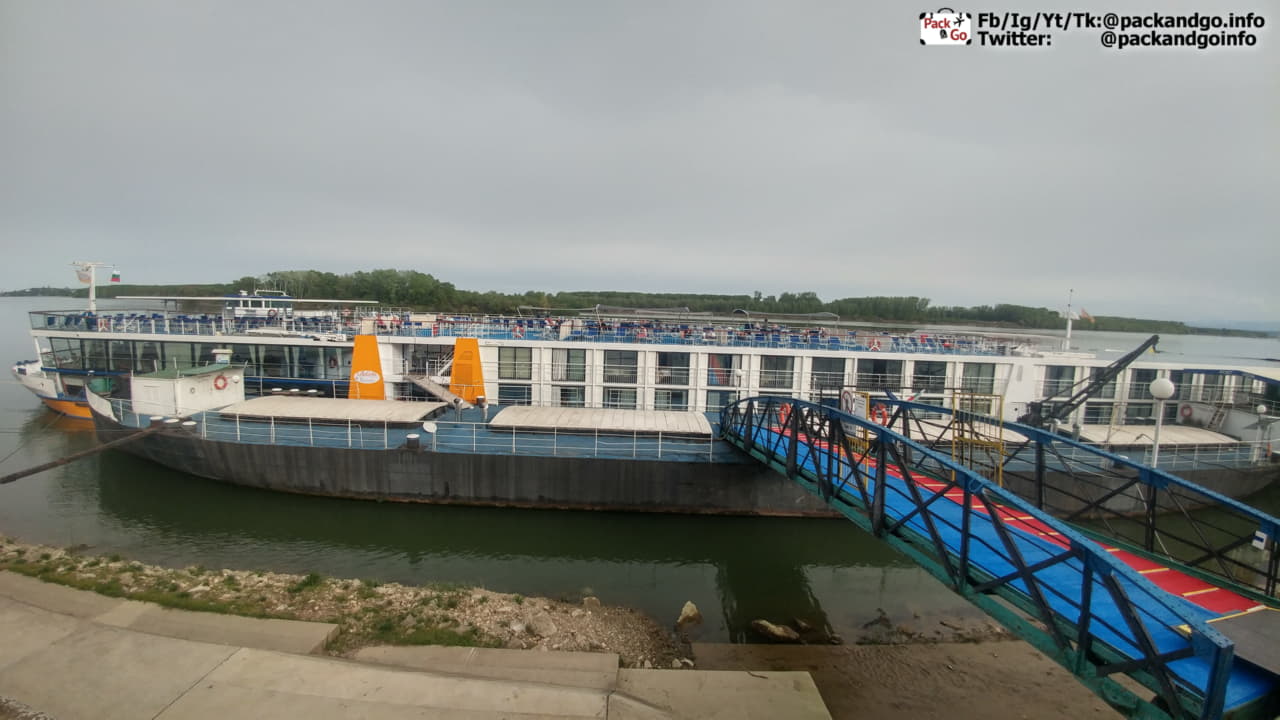 cruise ship on Danube river in Vidin