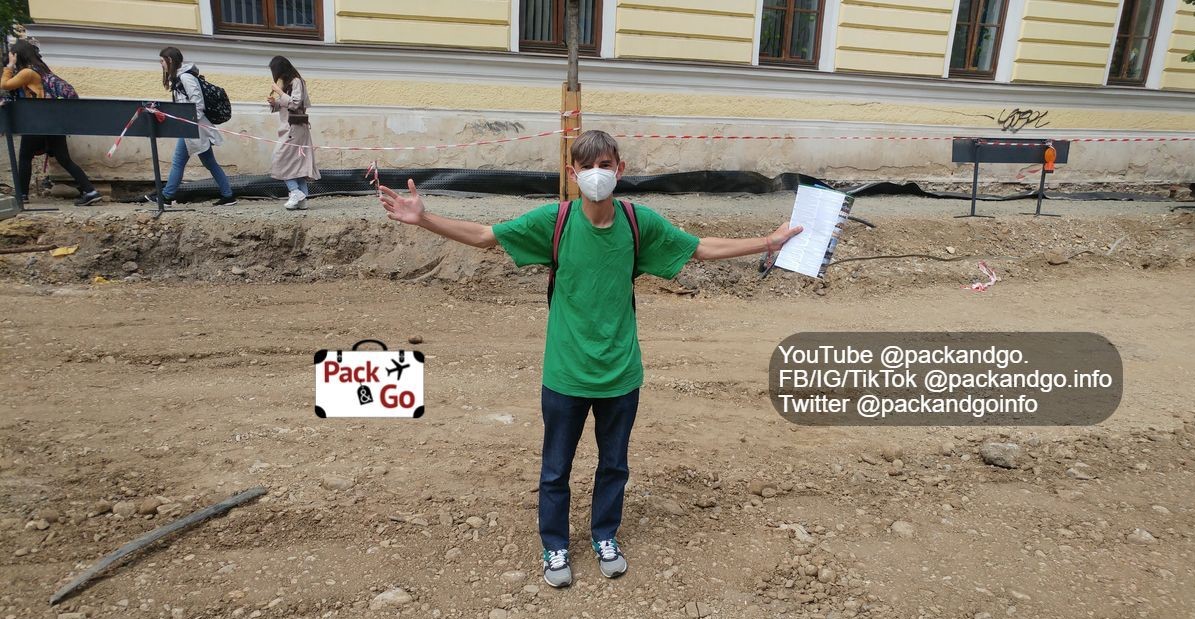 Reparations on the street of Cluj-Napoca