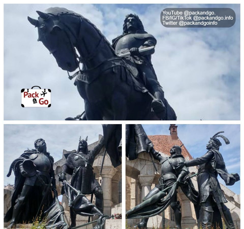 The statue of Matthias Corvinus in Cluj. 