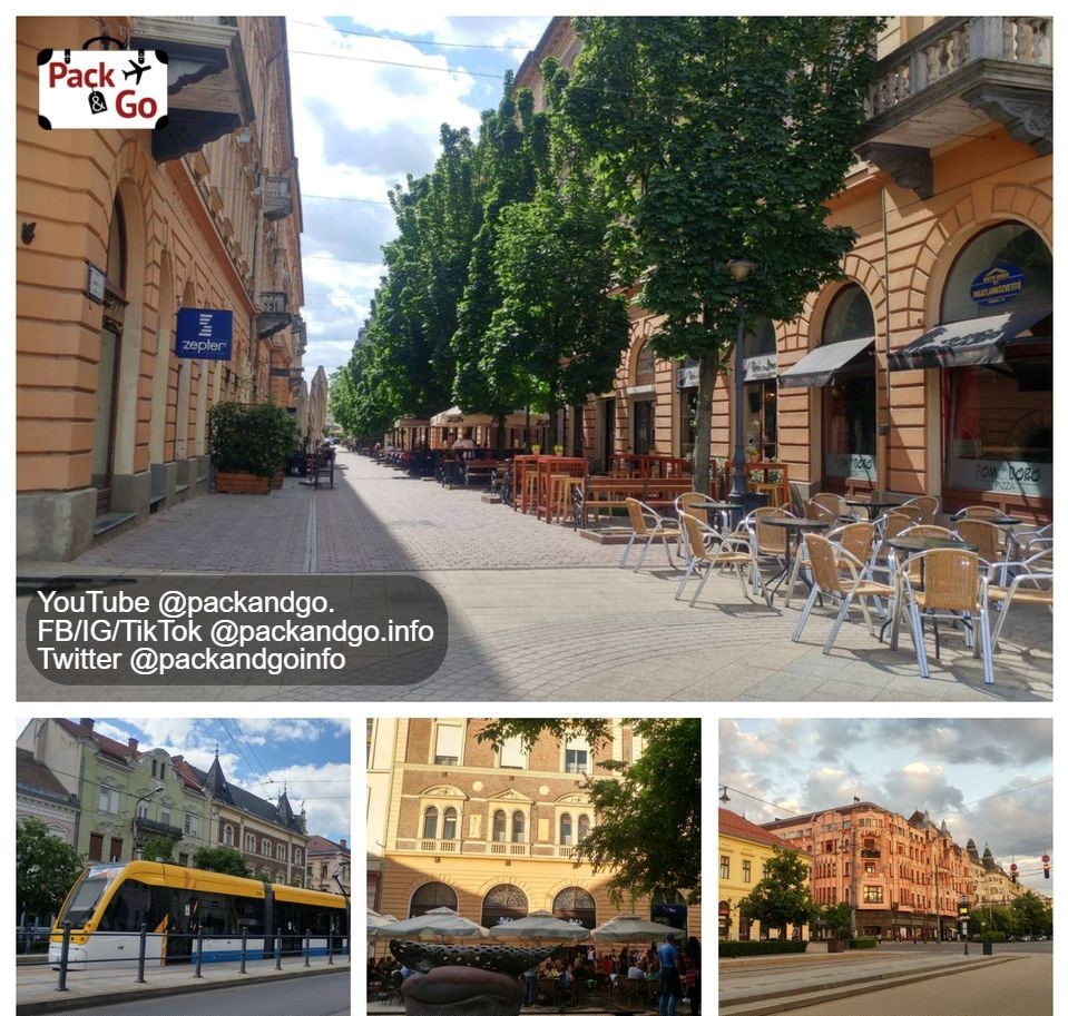 Debrecen Downtown collage by packandgo.info