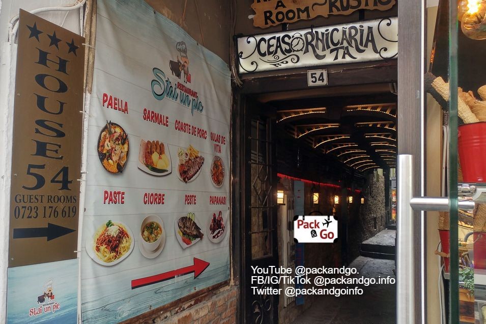 Menu of Romanian food, Brasov, Romania