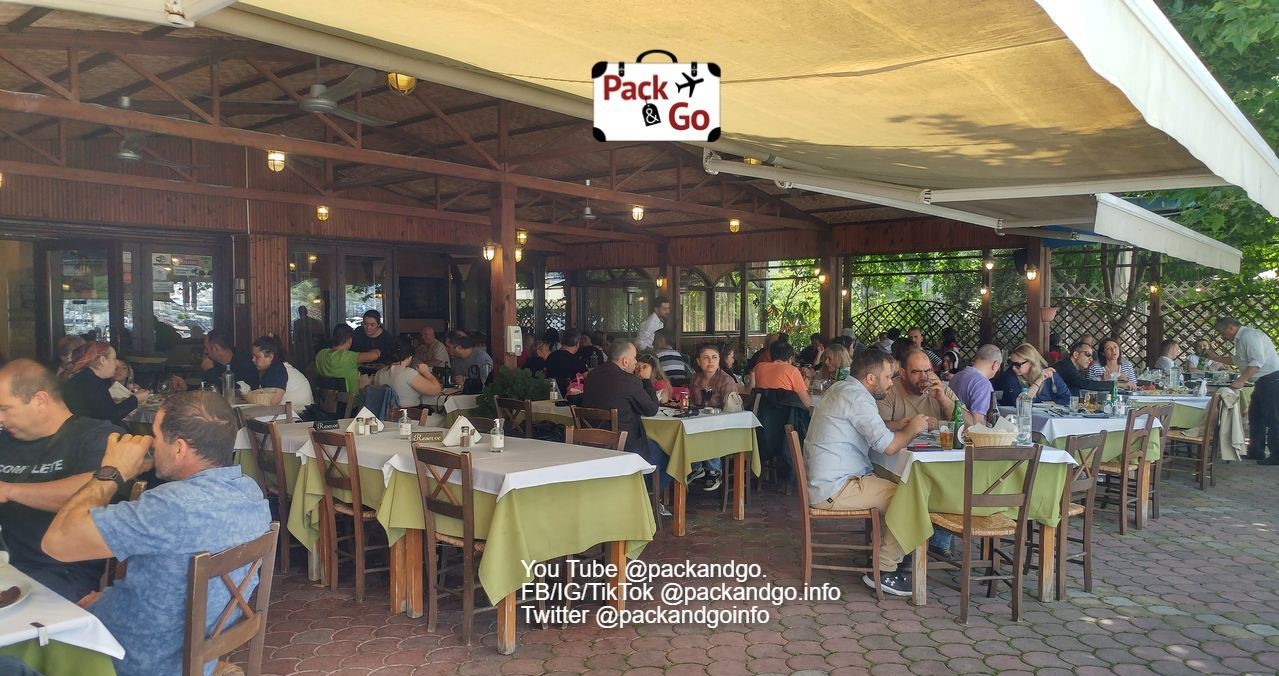 People at restaurant, Kavala, Greece