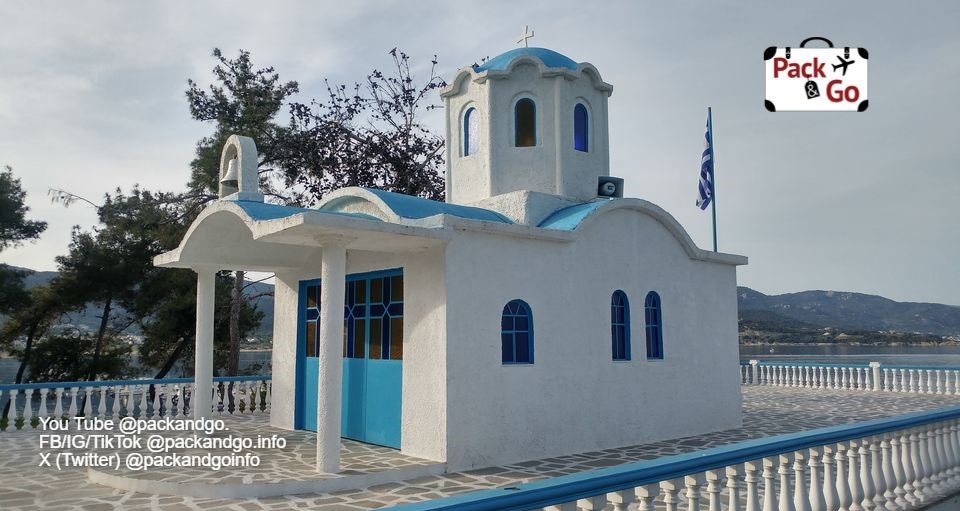 Church, Sea urchin, Nea Iraklitsa, Greece.