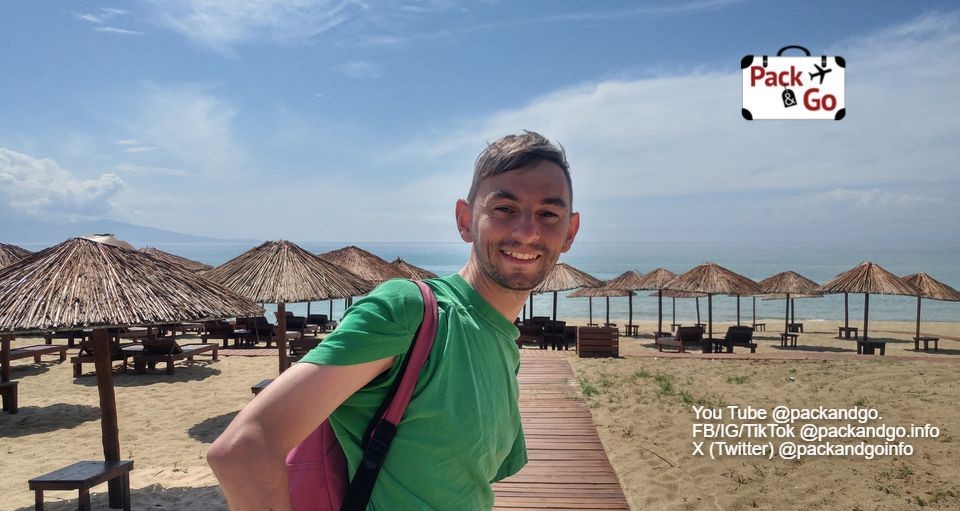 Man on the beach, Ammolofi, Greece