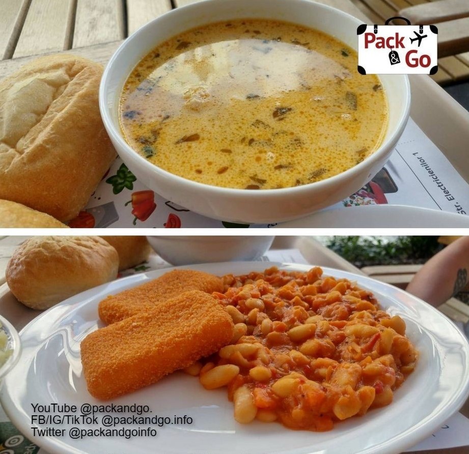 Romanian soup, beans, cooked cheese