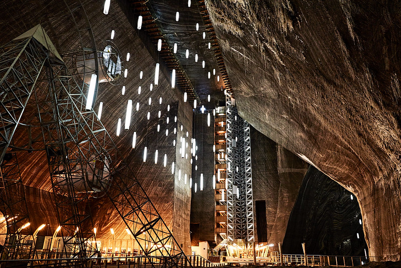 Turda salt mine interior, Romania