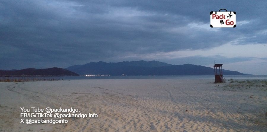 Keramoti beach night view