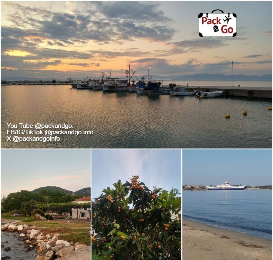 Skala Prinos, Thasos, GR. Photos by packandgo.info 4 Grids Collage Views of Skala Prinos Thasos published 23 dic 2024